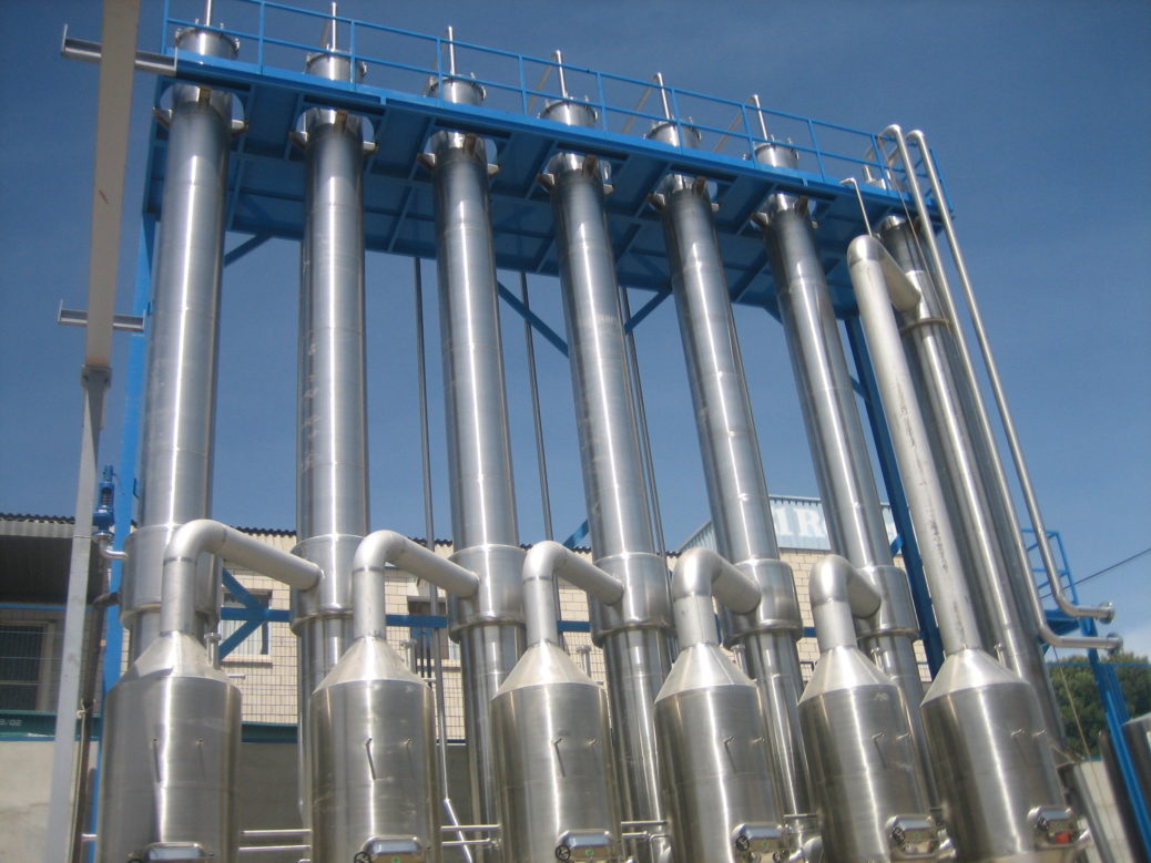 Evaporadores al vacío para tratar aguas residuales industriales